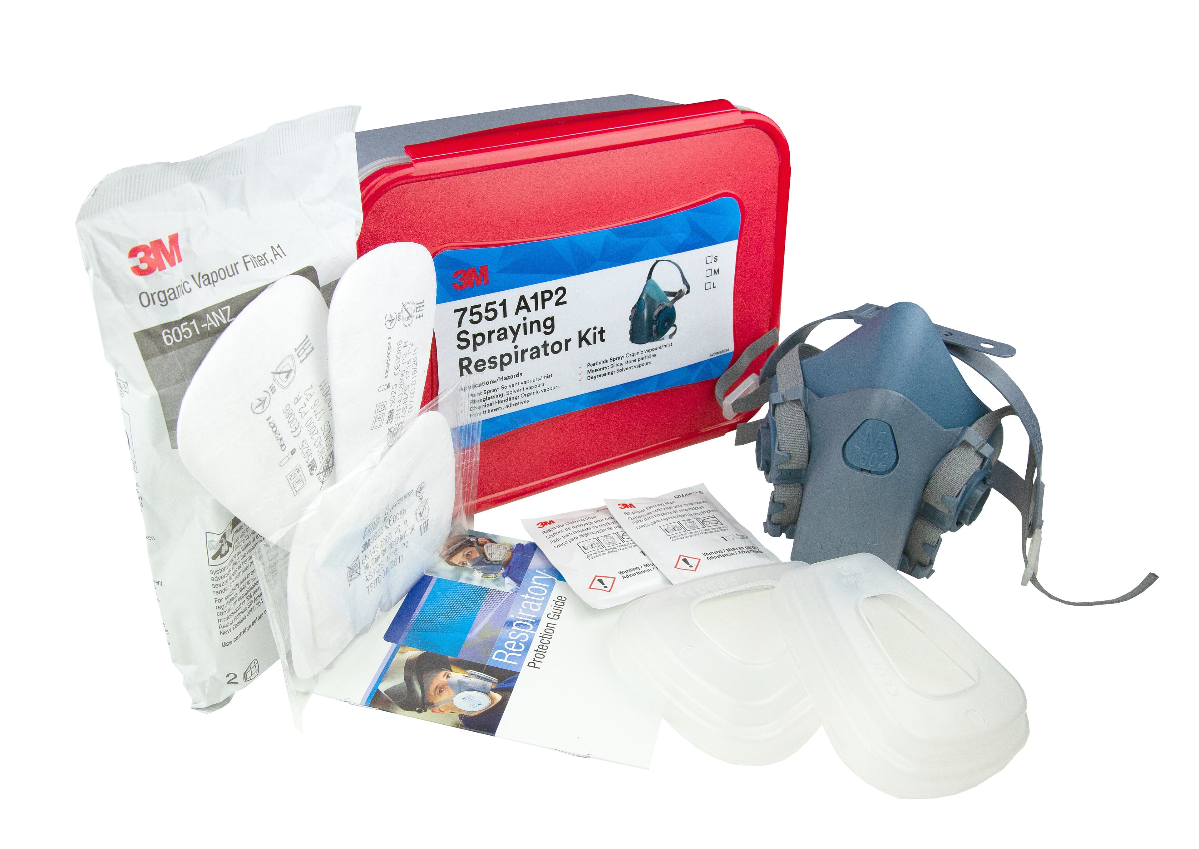 3M™ Spraying Respirator Kit 7551, A1P2, Medium