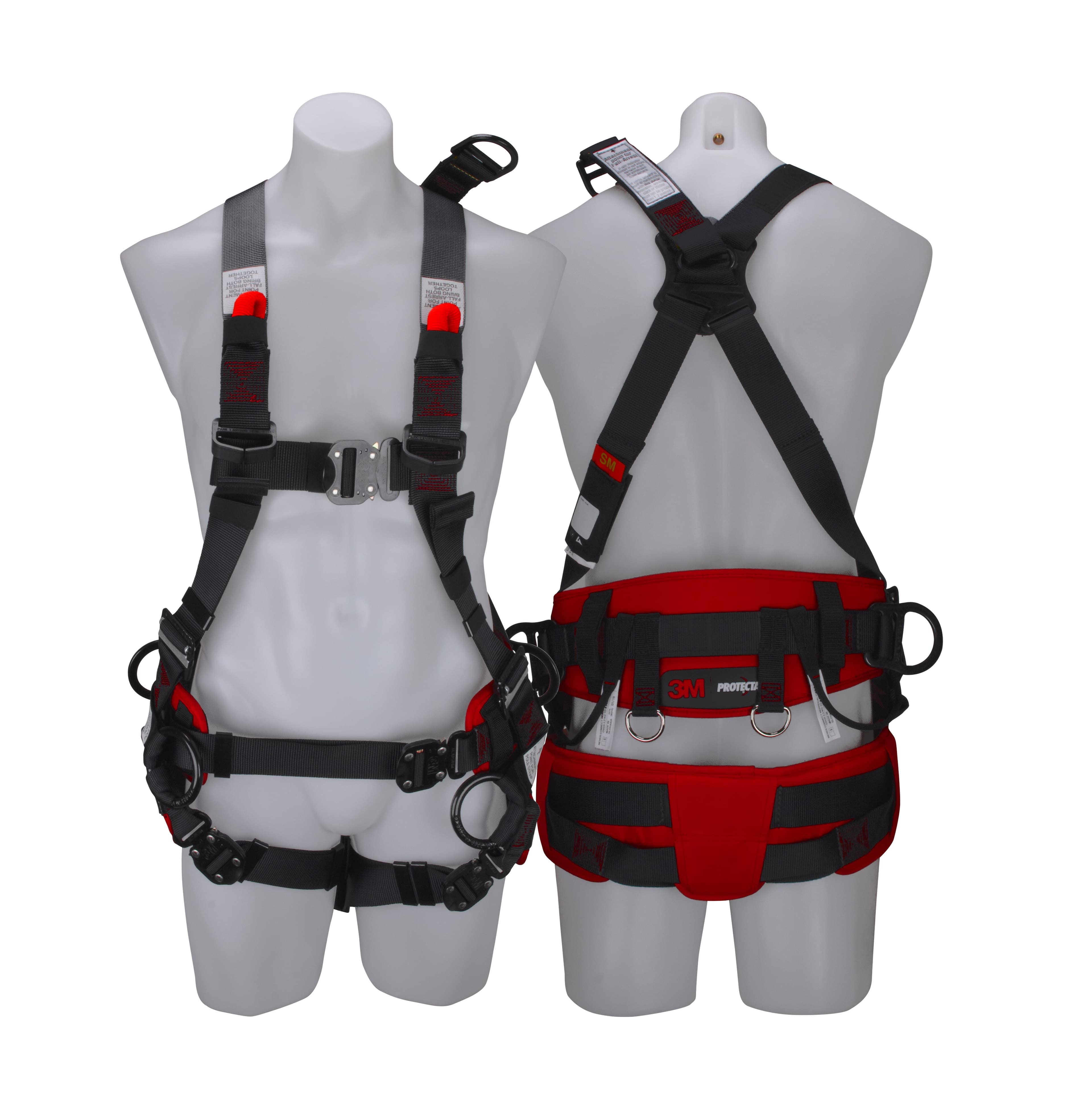 3M™ PROTECTA® X Tower Workers Harness with O-Rings 1161698, Red and Black, Large, 1 EA/Case