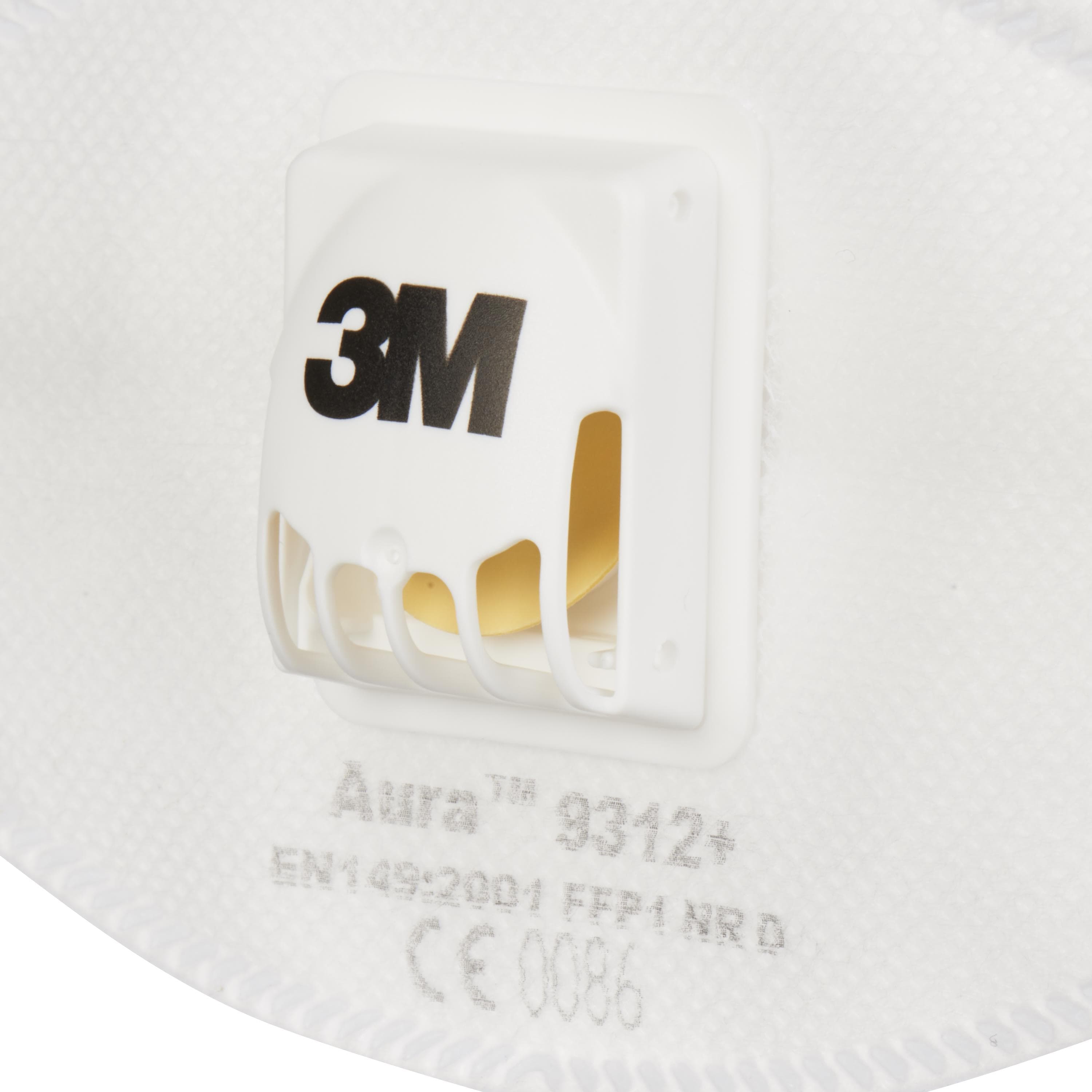 3M™ Aura™ Particulate Respirator 9312A+, P1, 10/Box