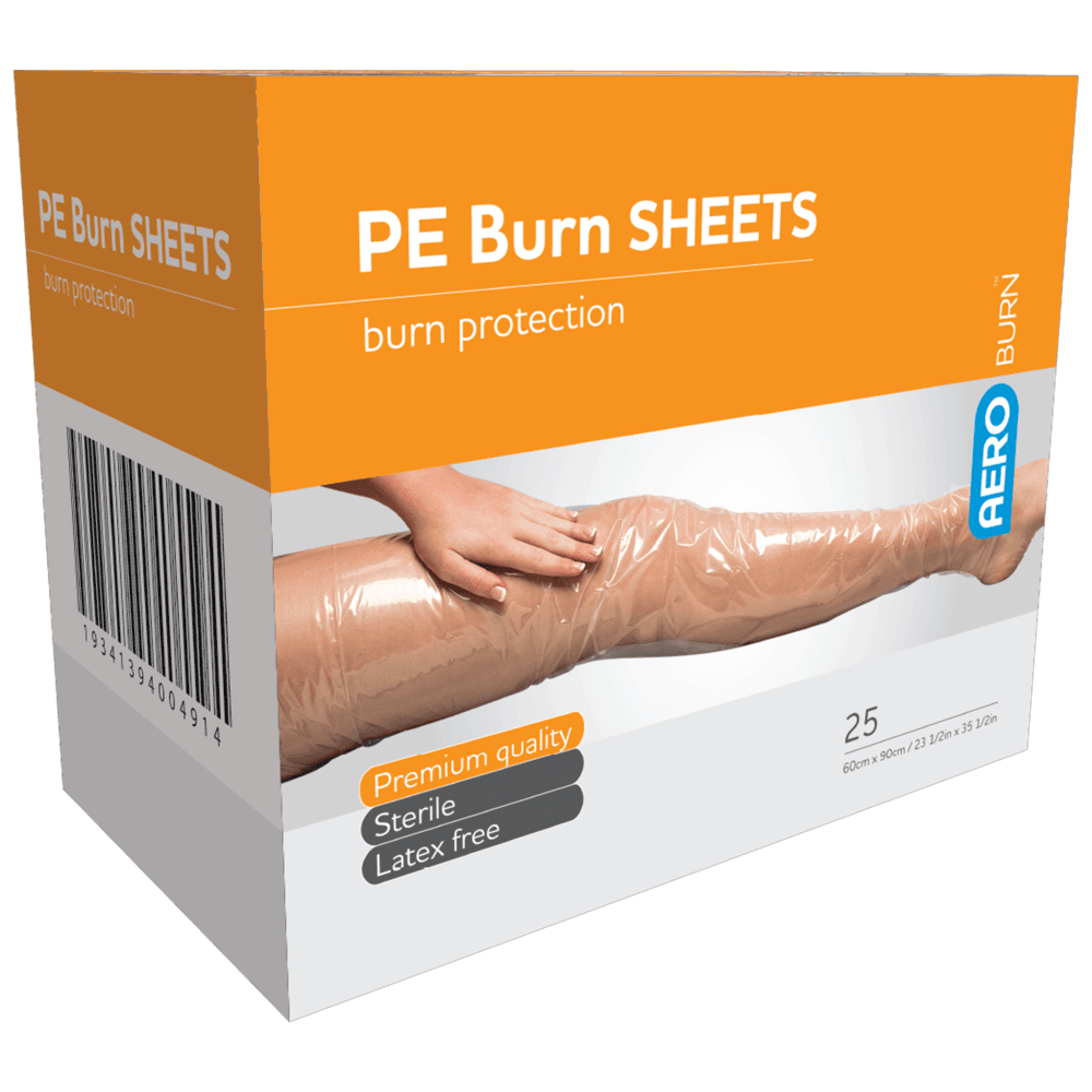 Aero Healthcare AEROBURN Polyethylene Burn Sheet 60 x 90cm Box/25