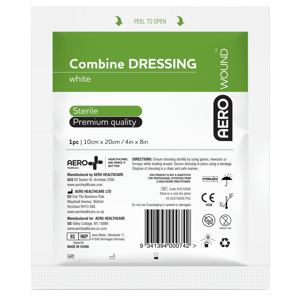 Aero Healthcare AEROWOUND Combine Dressing 10 x 20cm Bag/50