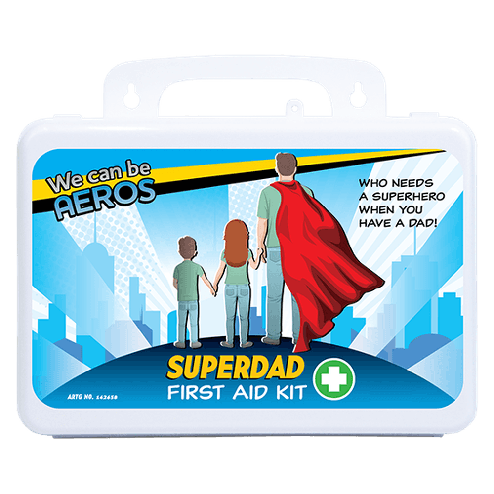 Aero Healthcare SUPERDAD 2 Series Plastic Waterproof First Aid Kit 21 x 7.5 x 13cm