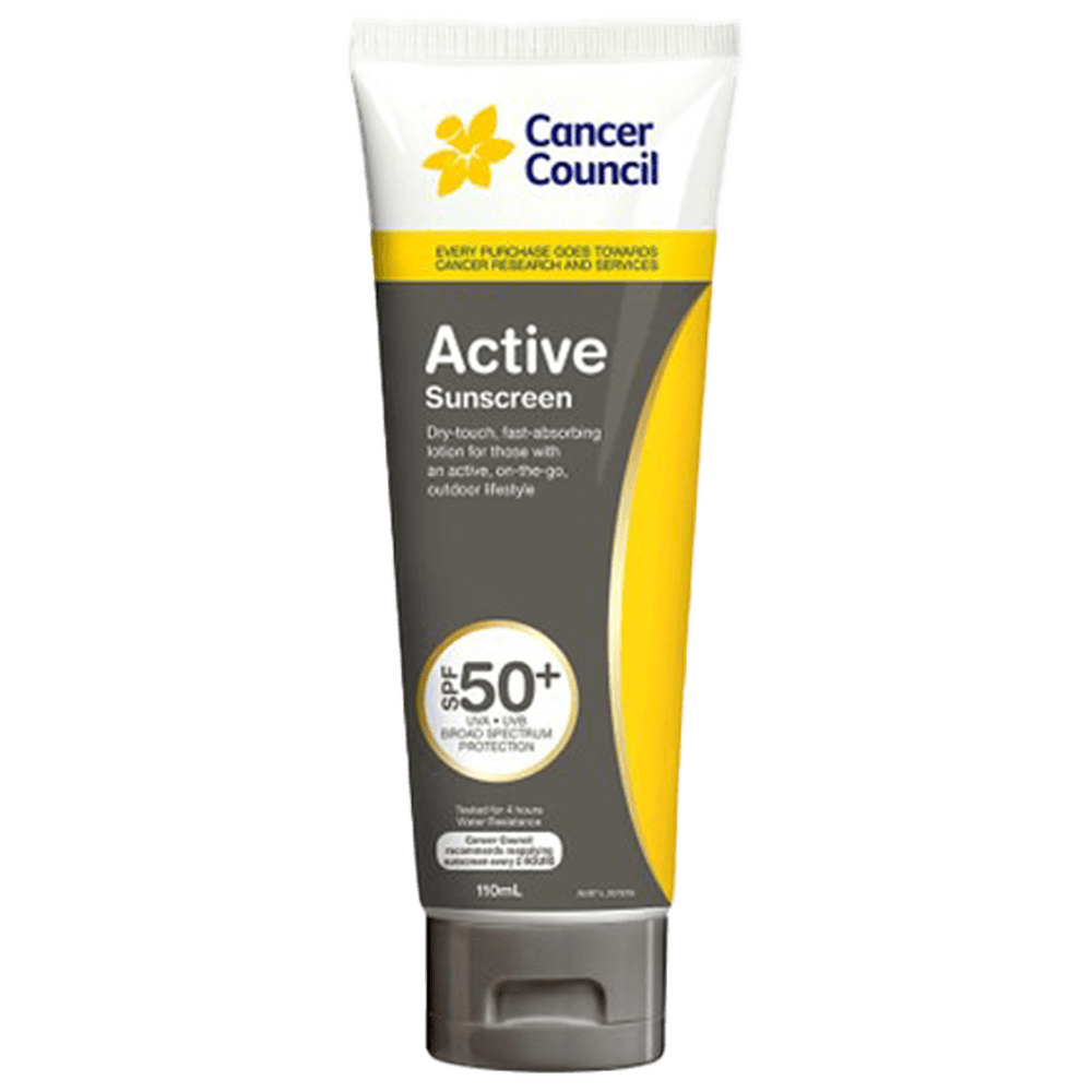 Aero Healthcare CANCER COUNCIL SPF50+ Active Sunscreen Tube 110mL