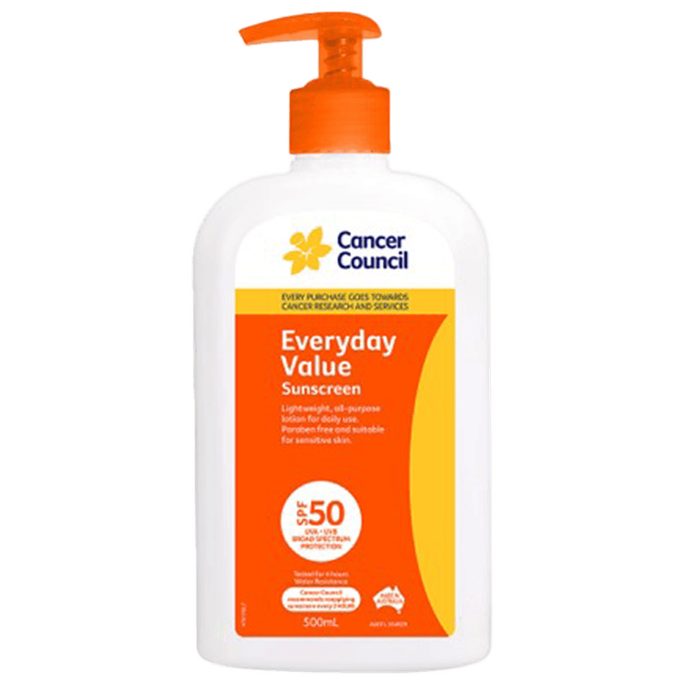 Aero Healthcare CANCER COUNCIL SPF50 Everyday Value Sunscreen Pump 500mL