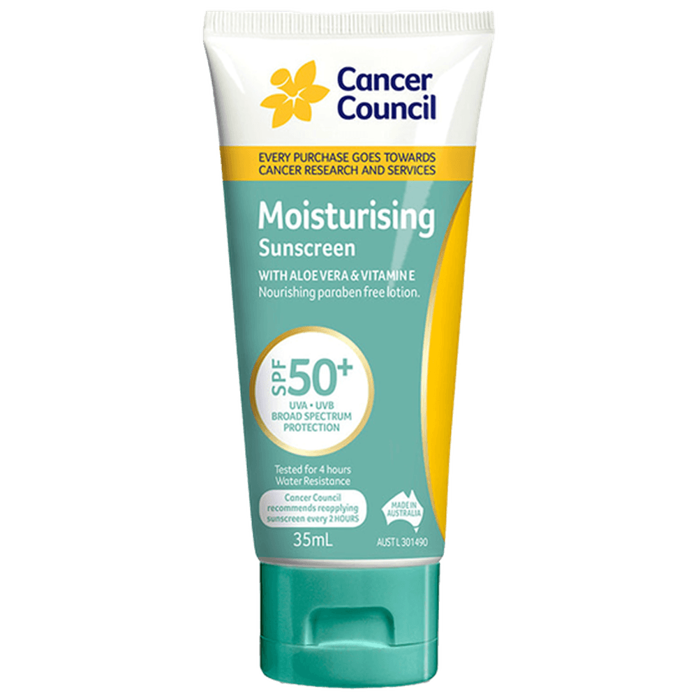 Aero Healthcare CANCER COUNCIL SPF50+ Moisturising Sunscreen Tube 35mL