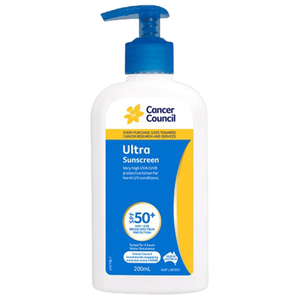 Aero Healthcare CANCER COUNCIL SPF50+ Ultra Sunscreen Pump 200mL