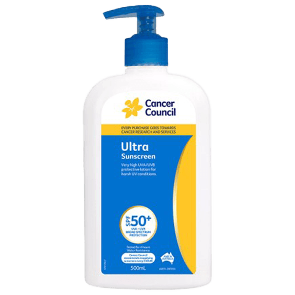 Aero Healthcare CANCER COUNCIL SPF50+ Ultra Sunscreen Pump 500mL