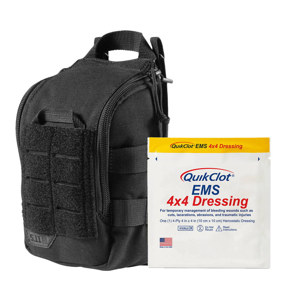 Aero Healthcare RAPIDSTOP Bleeding Control Kits - Medium, Tactical Pouch - EMS Dressing