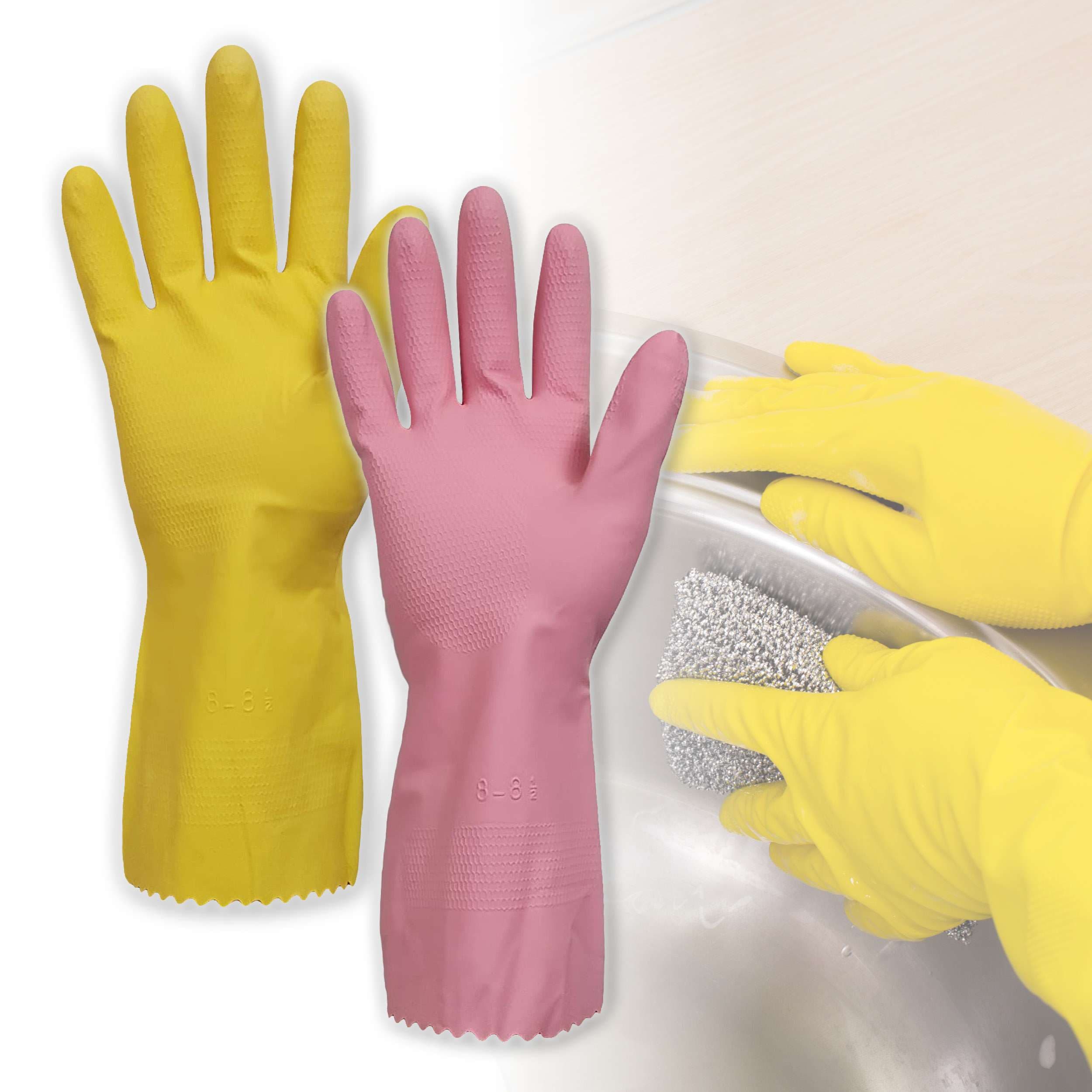 Bastion Flocklined  Rubber  Gloves_0