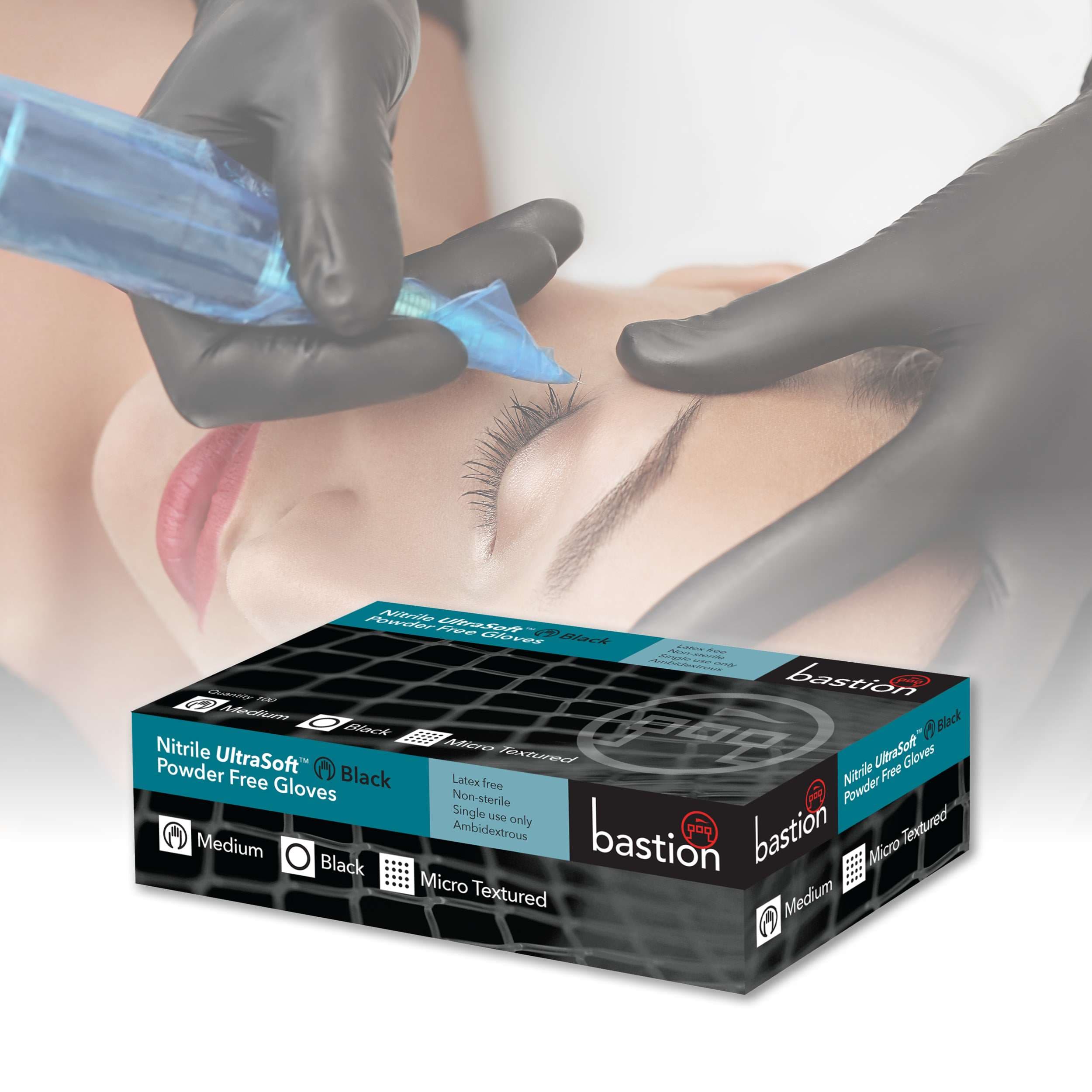 Bastion Nitrile  Ultra  Soft  Gloves  -  Powder  Free  -  Finger  Micro  Textured_4