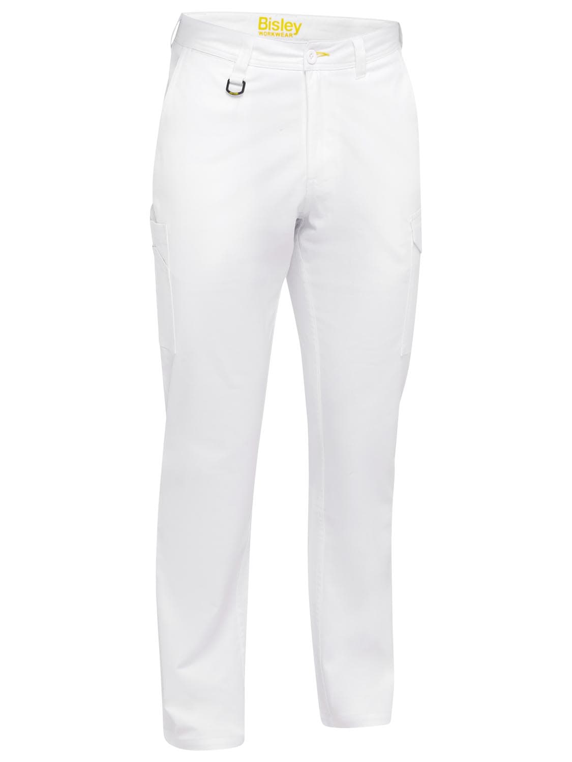 Bisley Stretch Cotton Drill Cargo Pants - White 107 ST_9