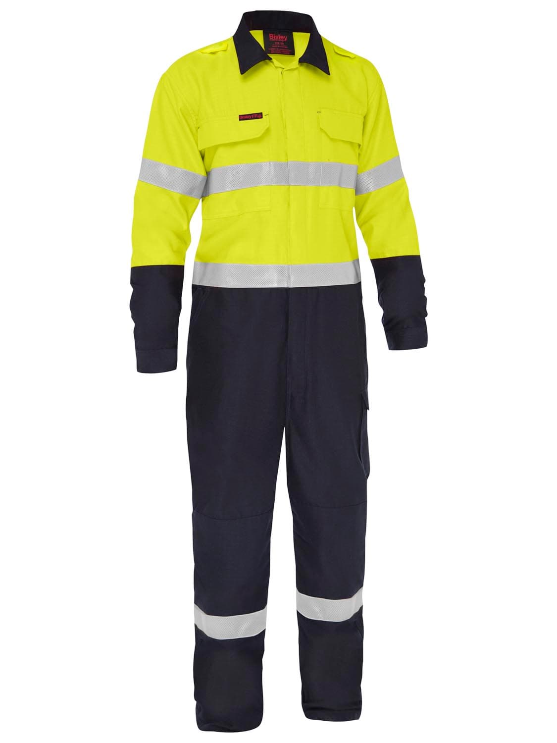 Bisley Apex 185/240 Taped Hi Vis FR Ripstop Vented Coverall