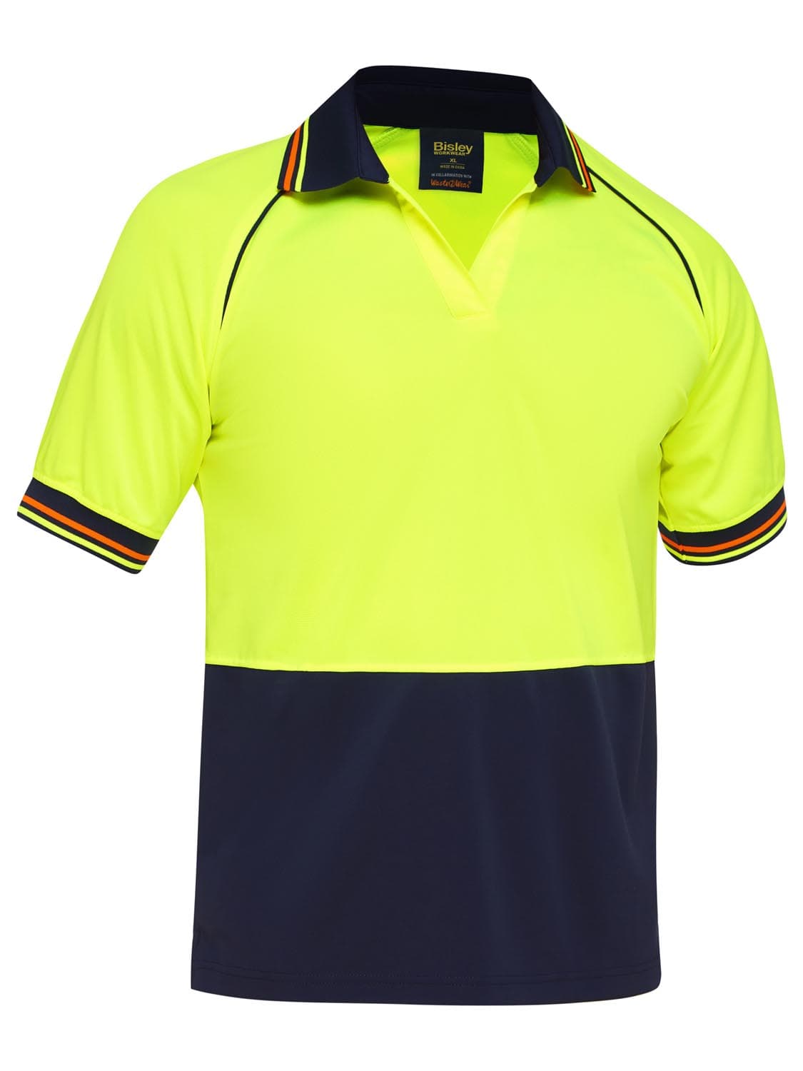 Bisley Bisley Recycle Two Tone Hi Vis Short Sleeve Polo