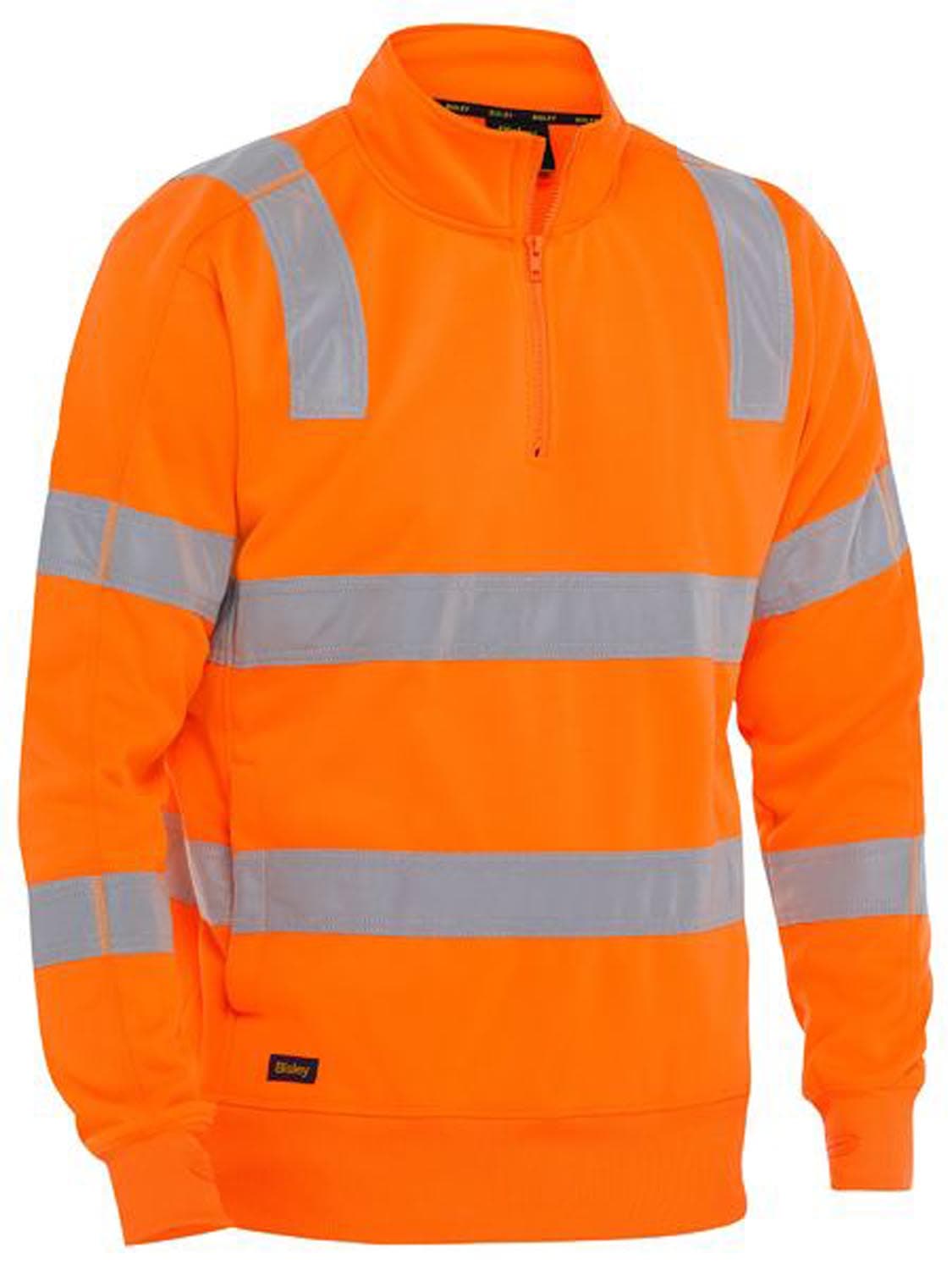 Bisley Taped hi Vis 1/4 Zip Pullover_1