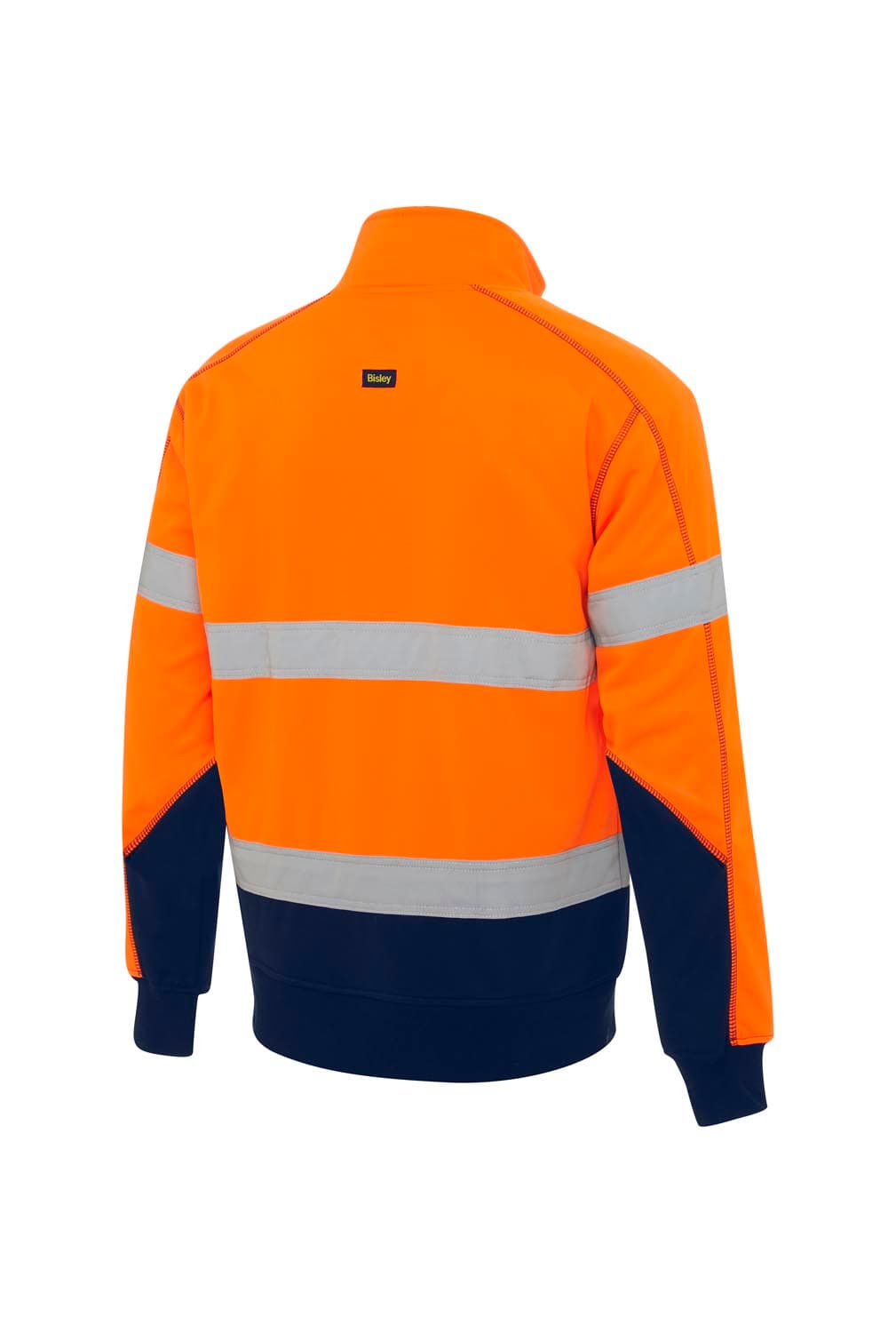 Bisley Taped Hi Vis 1/4 Zip Fleece Pullover with Sherpa Lining_7