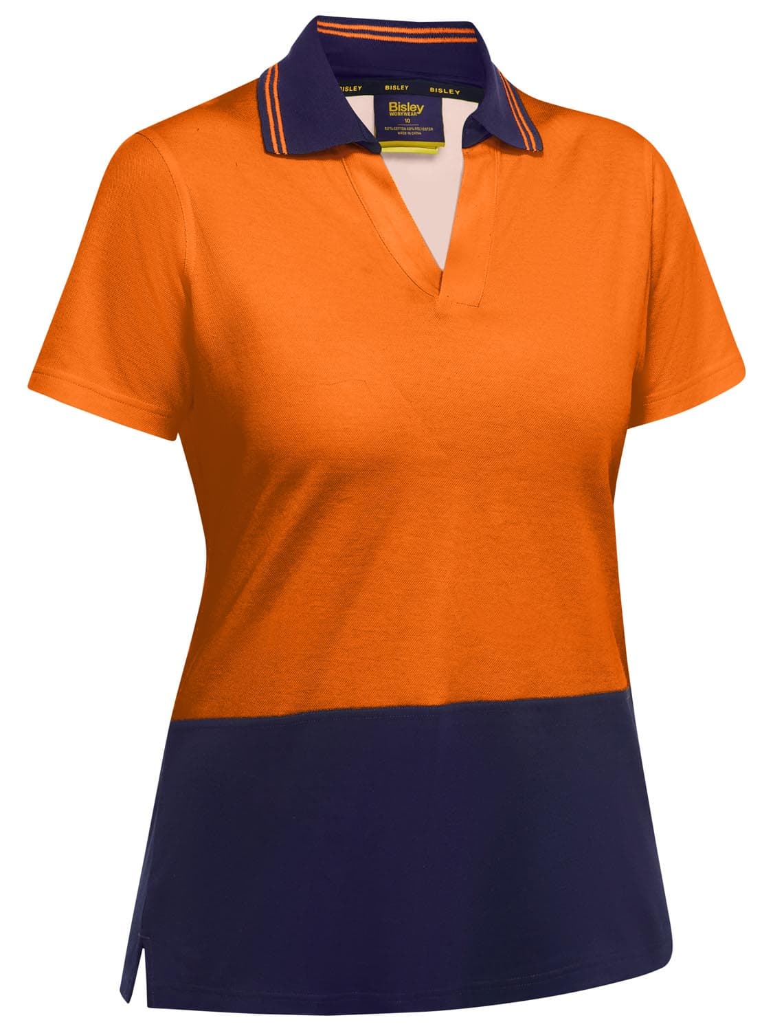 Bisley Women's Hi Vis V-Neck Polo_1