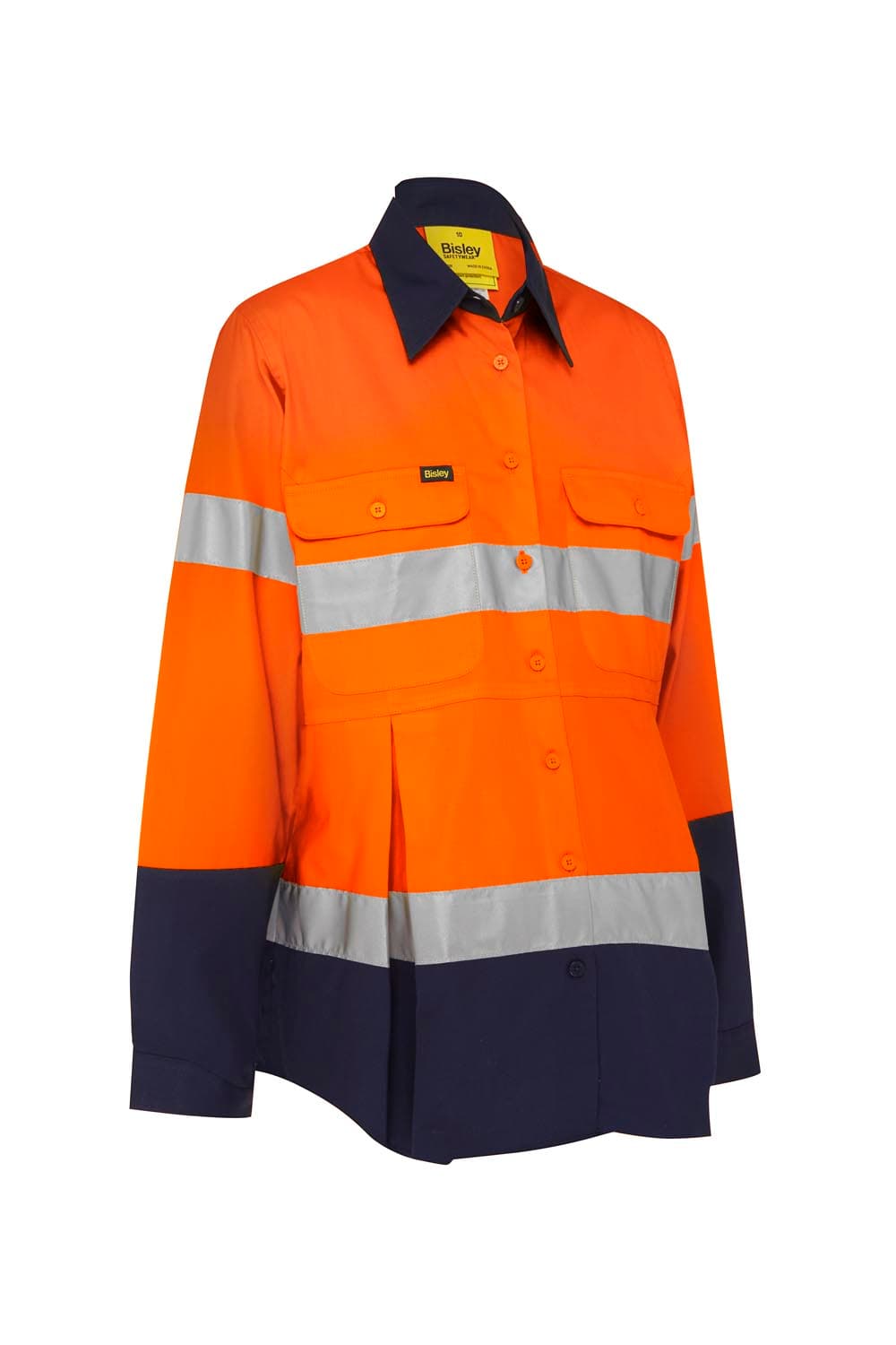 Bisley Women's Taped Hi Vis Maternity Drill Shirt_6