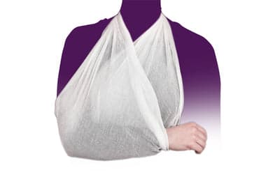 FastAid Triangular Bandage, Disposable, Large, White