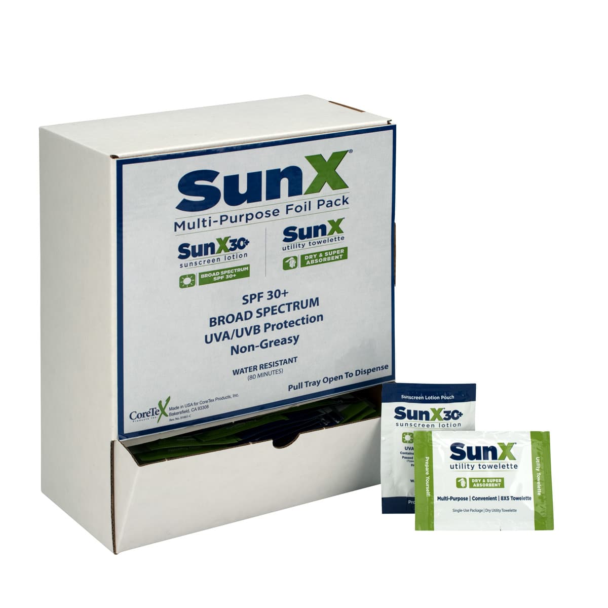 First Aid Only SunX30 Lotion and Wipe Combo Pack, 50/box