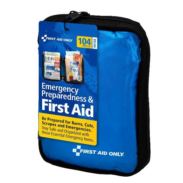 Soft Sided First Aid Kit Plus Emergency Preparedness: 105 Pieces