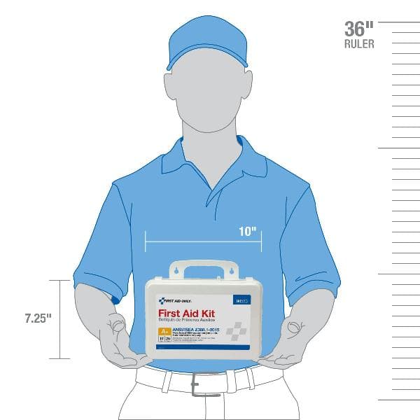 25 Person First Aid Kit, ANSI 2015 Class A+, Plastic Case_2