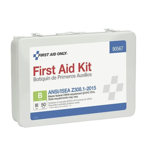 50 Person First Aid Kit, ANSI 2015 Class B,  Metal Case, Custom Logo_1