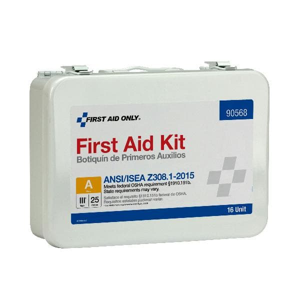 16 Unit First Aid Kit, ANSI 2015 Class A, Metal Case, Custom Logo_1