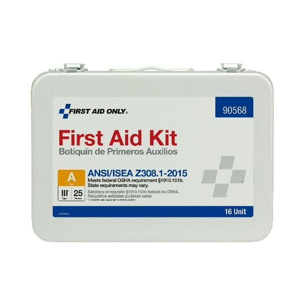 16 Unit First Aid Kit, ANSI 2015 Class A, Metal Case, Custom Logo_2