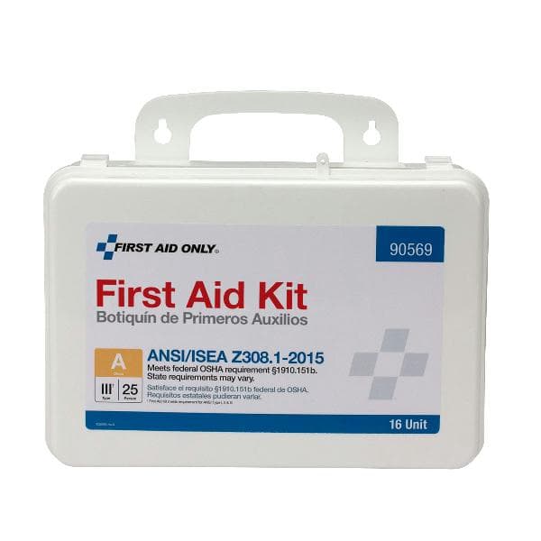 16 Unit First Aid Kit, ANSI 2015 Class A, Plastic Case, Custom Logo_2