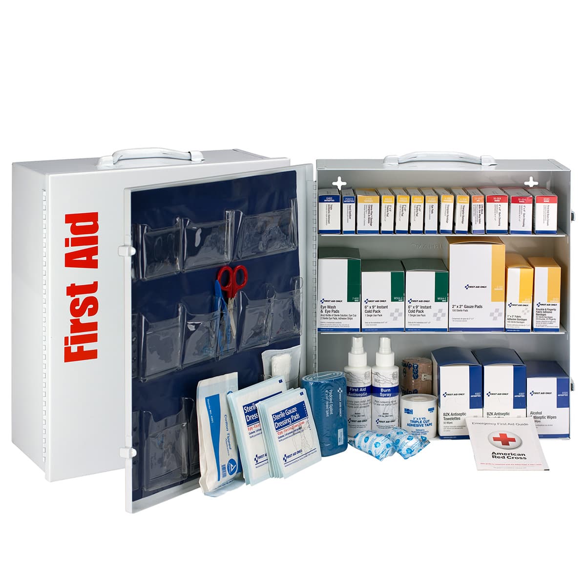 First Aid Only 3 Shelf First Aid ANSI 2015 Class B+ Metal Cabinet, without Meds