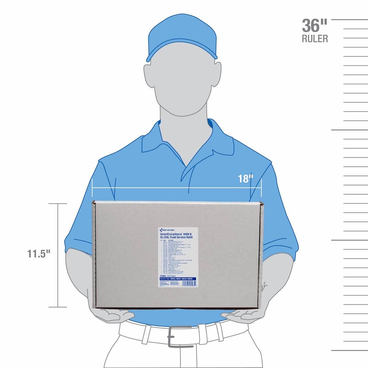 First Aid Only SmartCompliance ANSI 2021 Class B XL/XXL Food Service Refill, without Meds_4