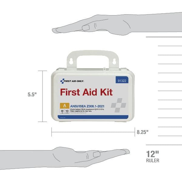 10 Person ANSI 2021 Class A, Plastic First Aid Kit