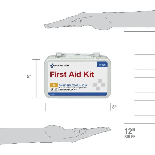 10 Person ANSI 2021 Class A, Metal First Aid Kit