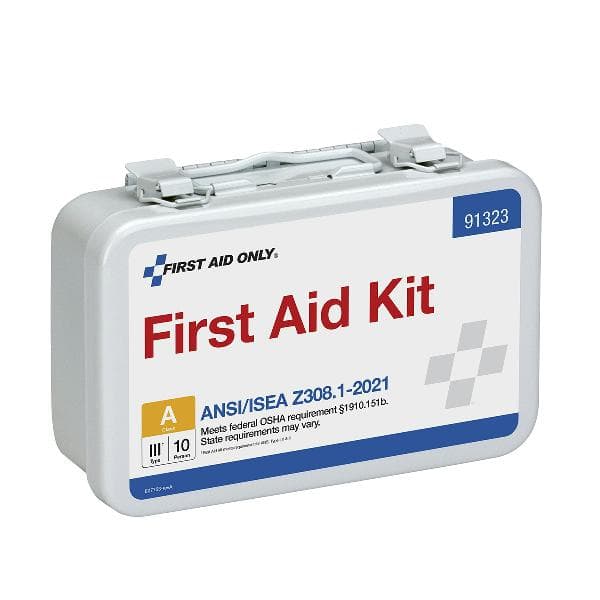 10 Person ANSI 2021 Class A, Metal First Aid Kit_1