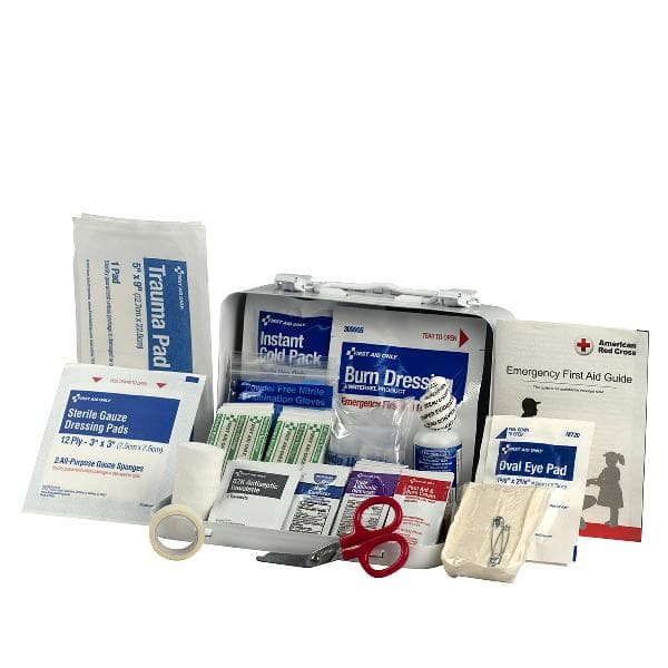 10 Person ANSI 2021 Class A, Metal First Aid Kit_3