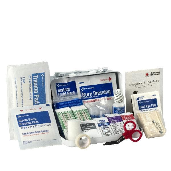 10 Person ANSI 2021 Class A, Metal First Aid Kit_4