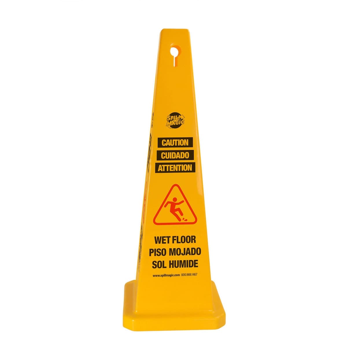 35" 4-Sided Pylon Cone, Yellow 5/Pack