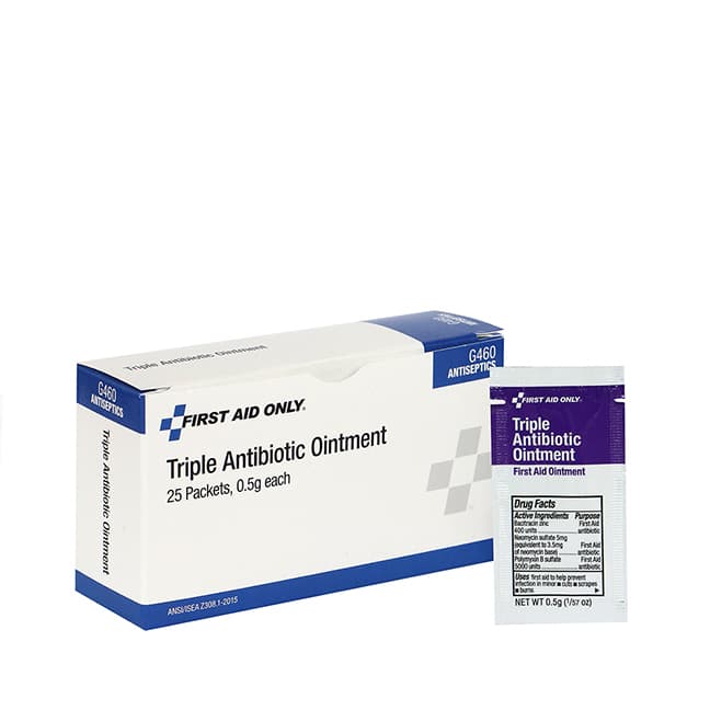 First Aid Only Triple Antibiotic Ointment, 25/box