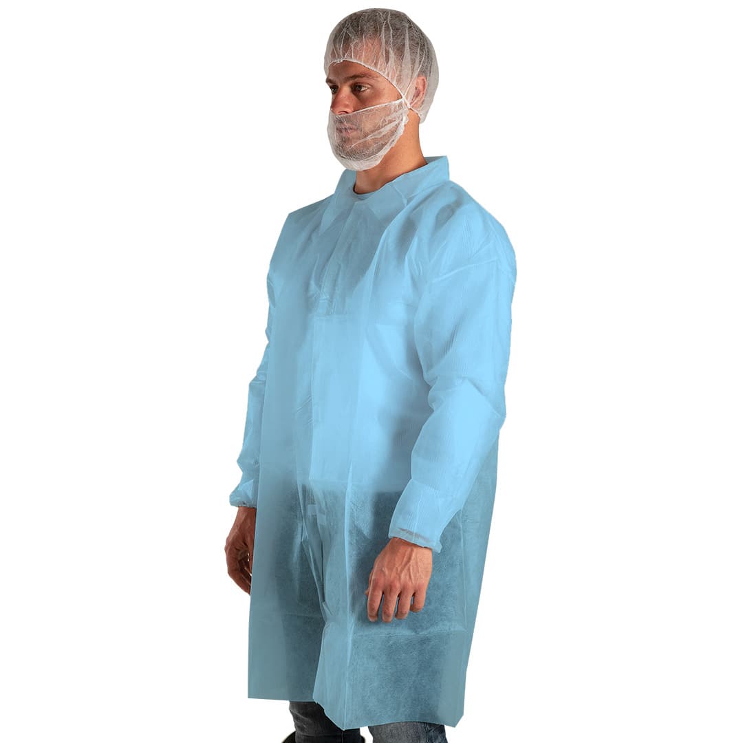 Force360 SPP Laboratory Coat Blue (50 Per Carton) (Blue)