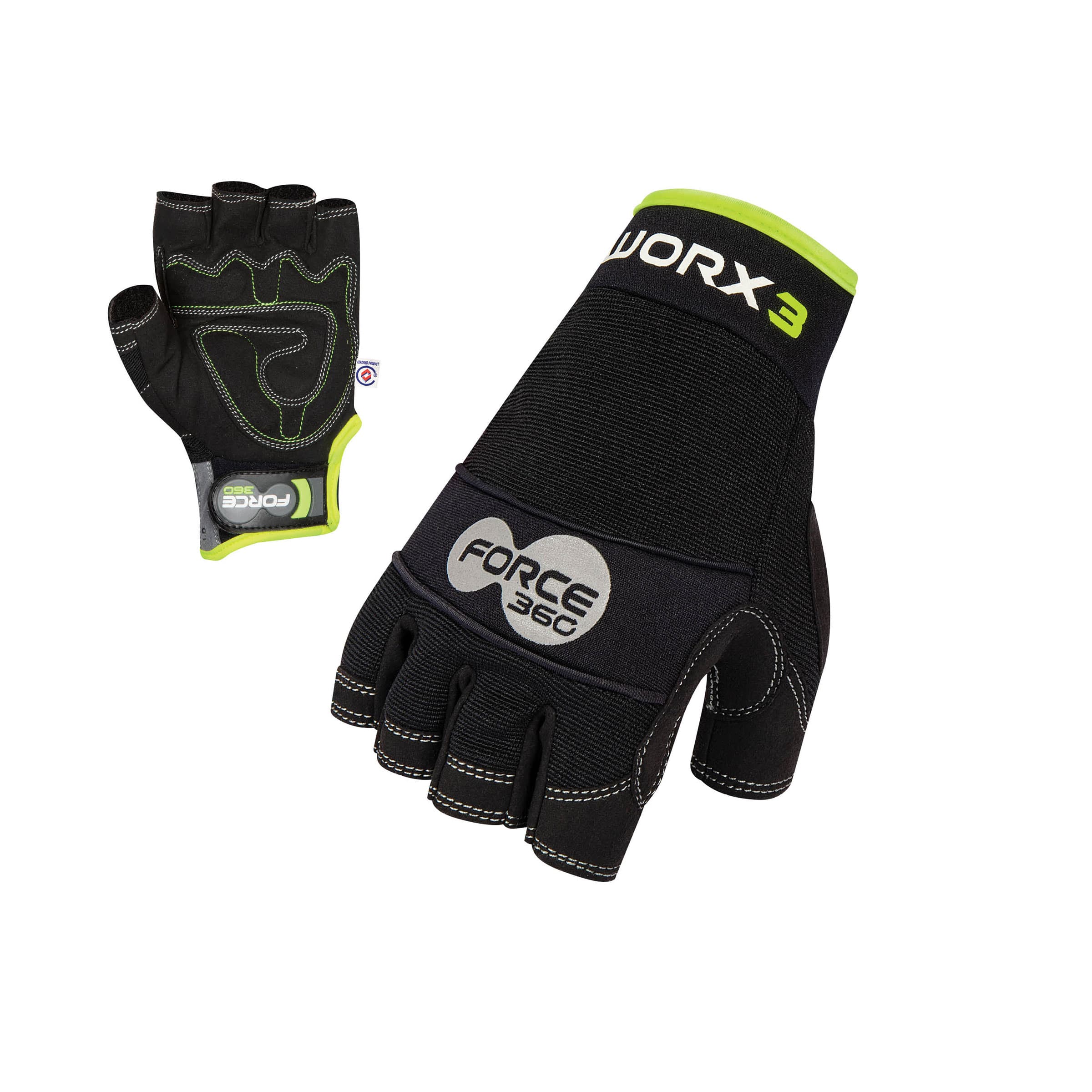 Force360 Worx 3 Original Mechanics Fingerless Glove