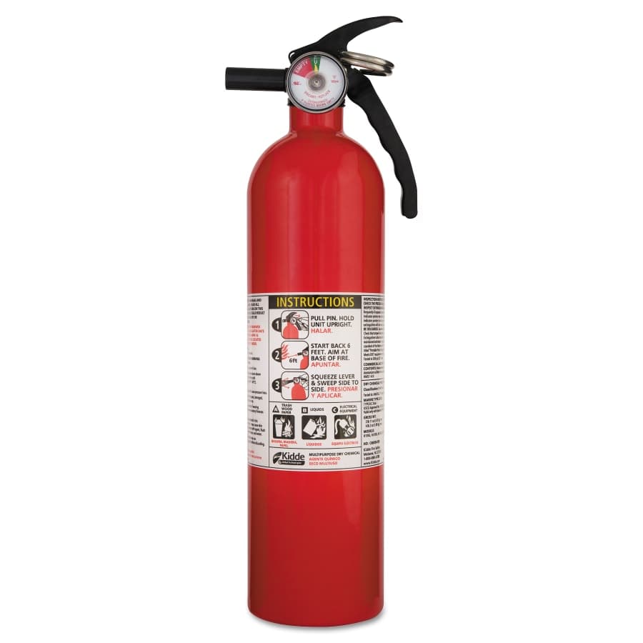 KIDDE Automobile Fire Extinguishers, Class B and C Fires, 2 lb Cap. Wt.