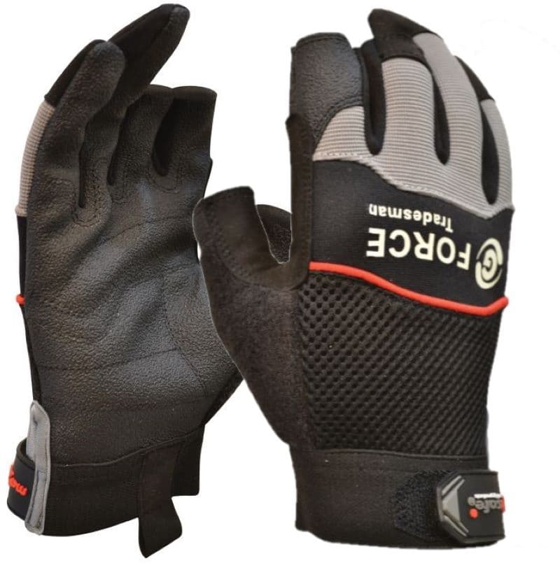 Maxisafe G-Force 'Tradesman' 2 Finger Mechanics Glove