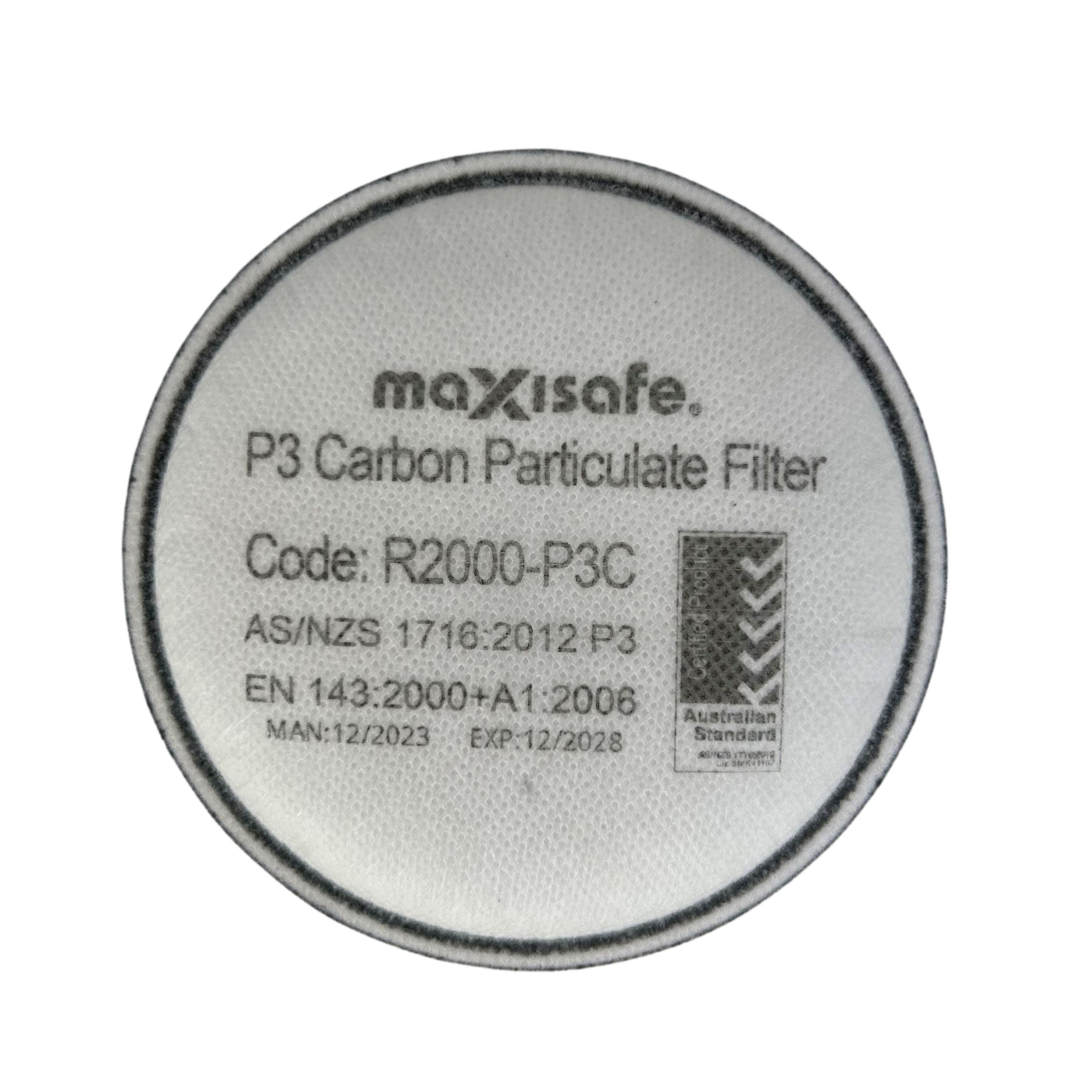 Maxisafe P3 Carbon Particulate Filter (White) - 1 Pair