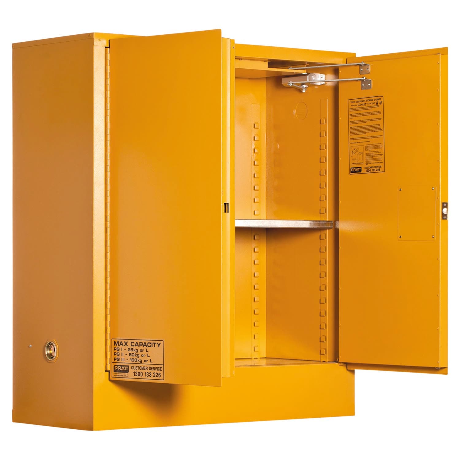 Pratt Toxic Substance Storage Cabinet: 160L - 2 Doors - 2 Shelves_1