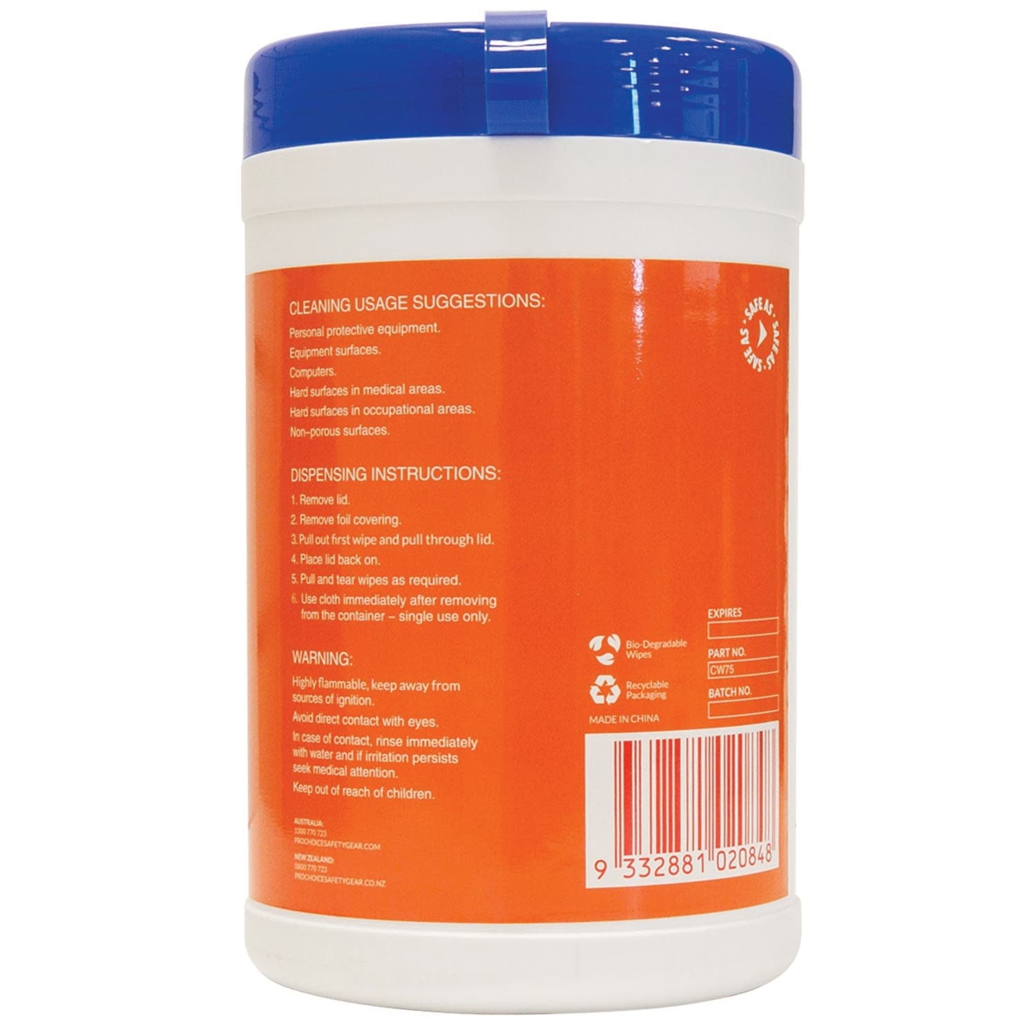 Pro Choice Isopropyl Wipes 75 Wipe Canister_1