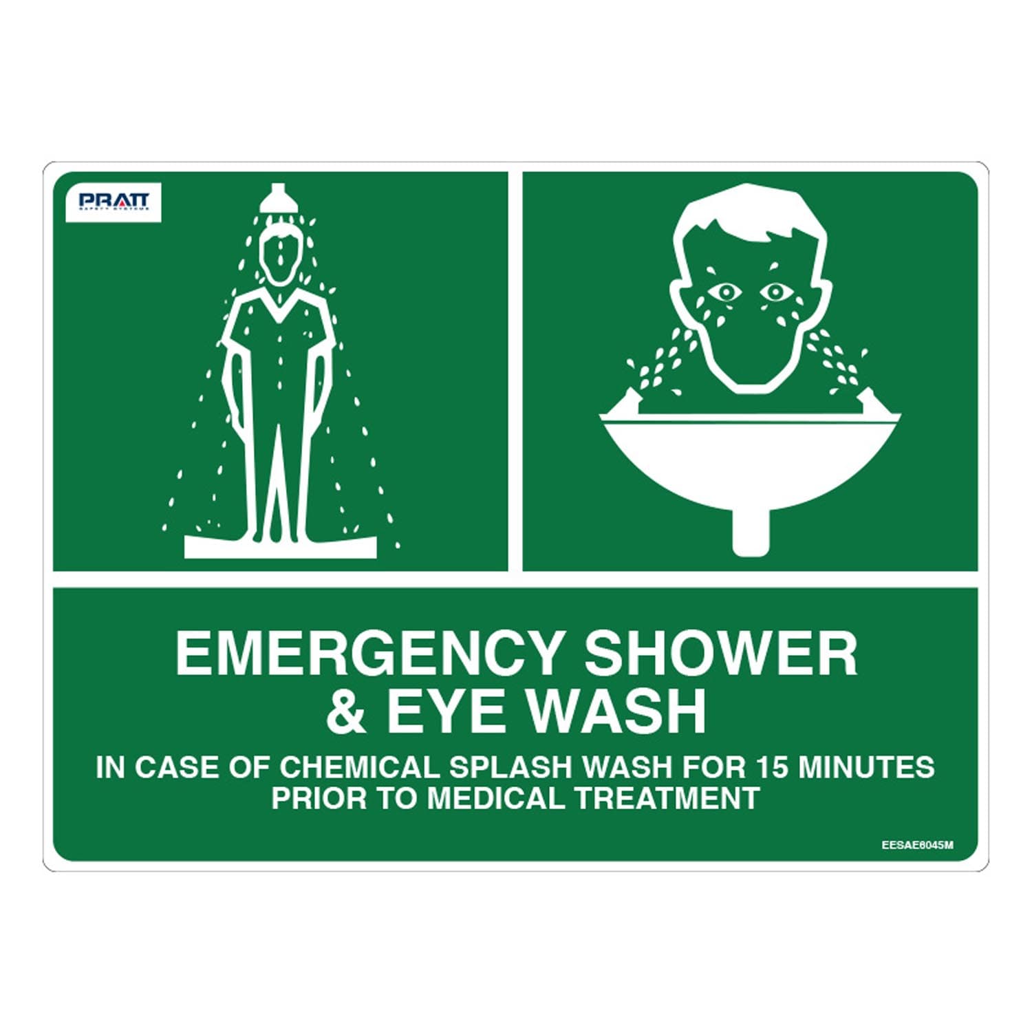 Pratt Safety Systems Emergency Shower & Eyewash Sign_4