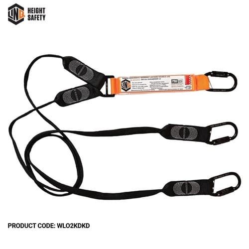 LINQ Elite Double Leg Shock Absorbing Webbing Lanyard