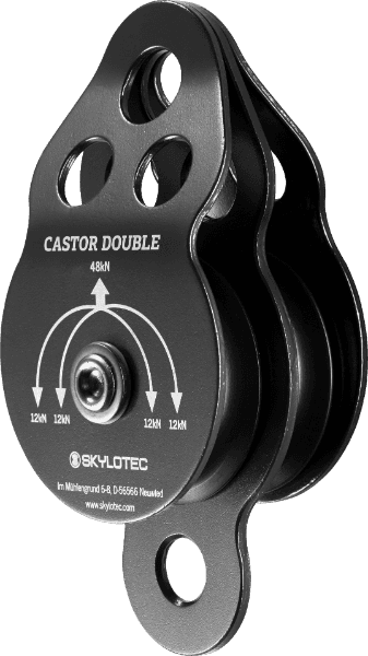 SkylotecCastor Double 36kN Alloy Double Pulley, 14mm Eye , Max 14mm Rope