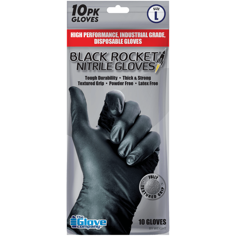 TGC Rocket Disposable Gloves (Bag of 10) Black