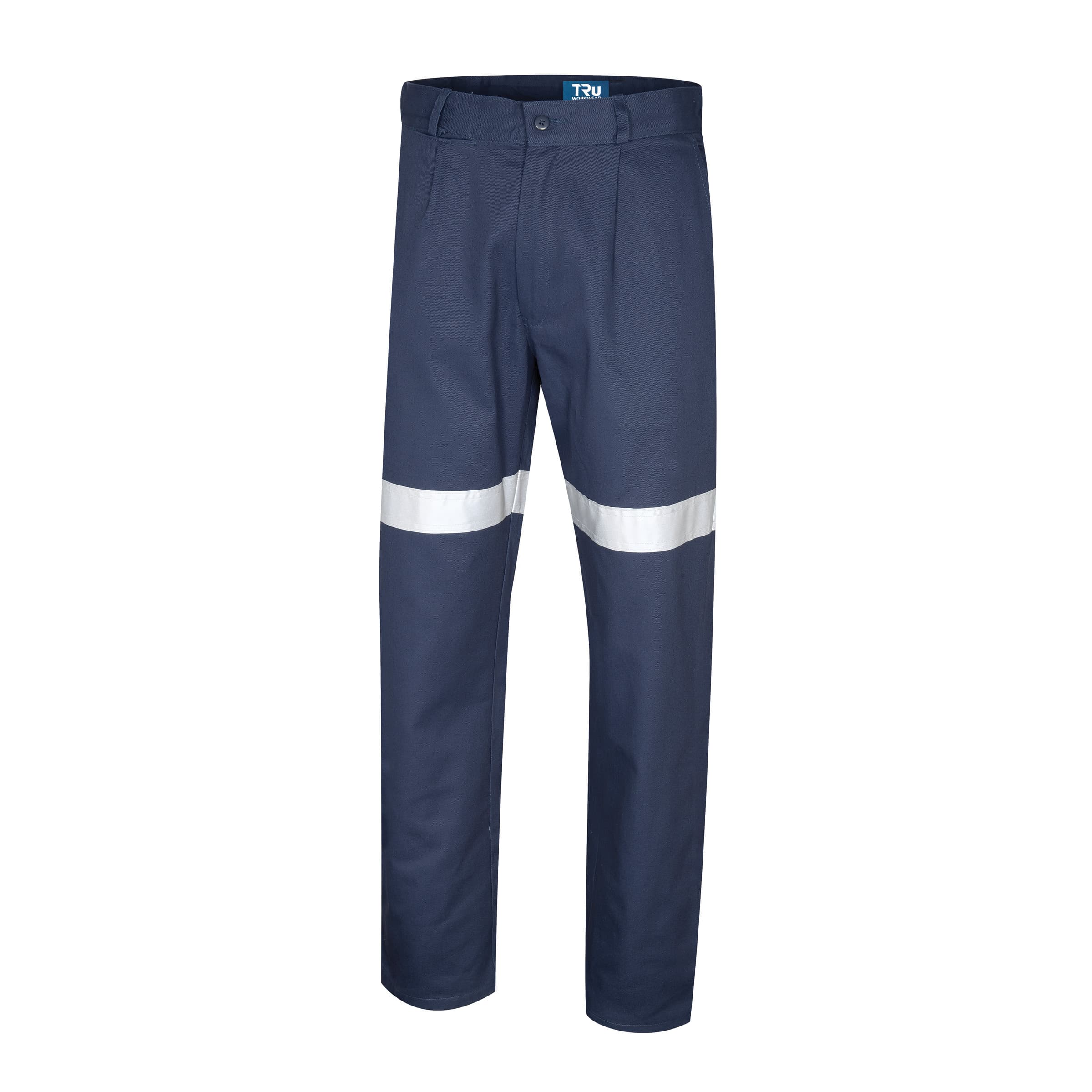 TRu Workwear Trousers 190gsm Cotton Drill With 3M Reflective Tape